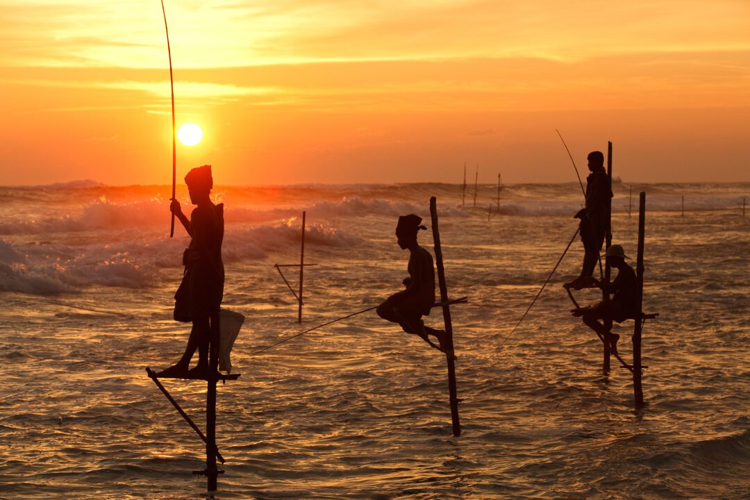 Koggala Beach - Stilt Fishing Sri Lanka Mirissa Hikkaduwa