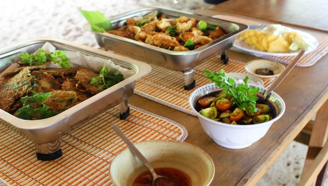 The great food at Vanimo