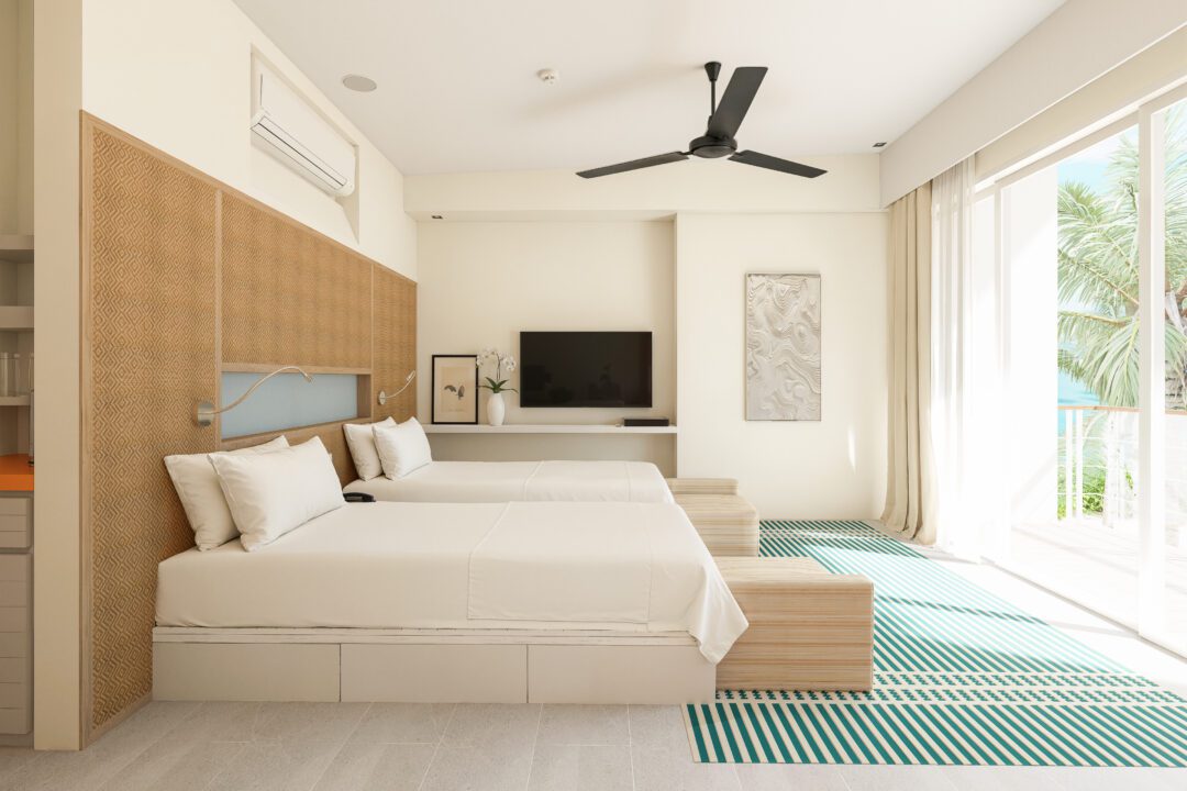Kandooma Maldives Two-Bedroom Beach House Sea View with Pool Render