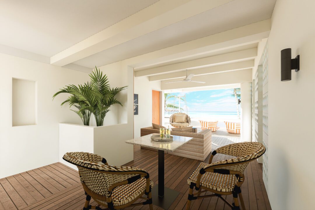 Kandooma Maldives Two-Bedroom Beach House Sea View with Pool Render
