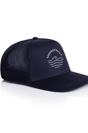 Perfect Wave surf travel trucker hat