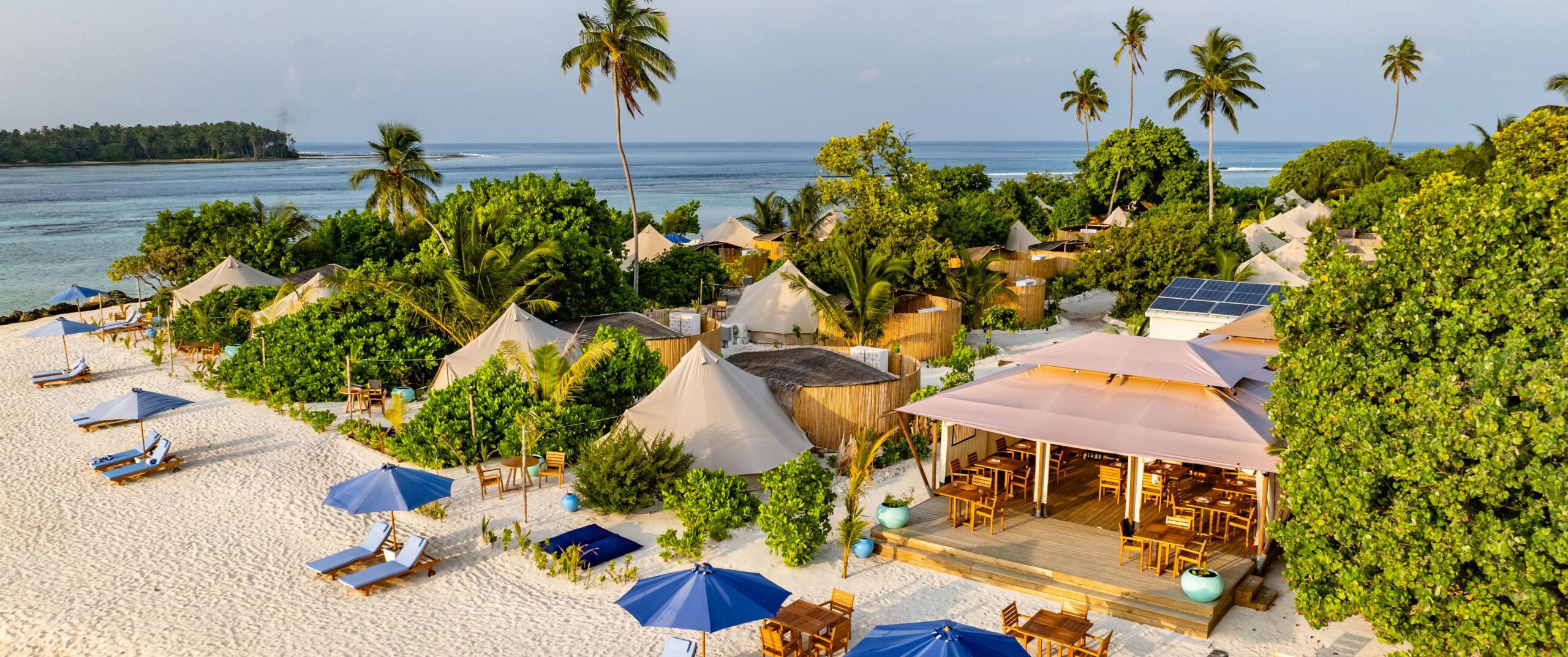 Maverick surf Resort Maldives Laamu Atoll glamping tents surf camp