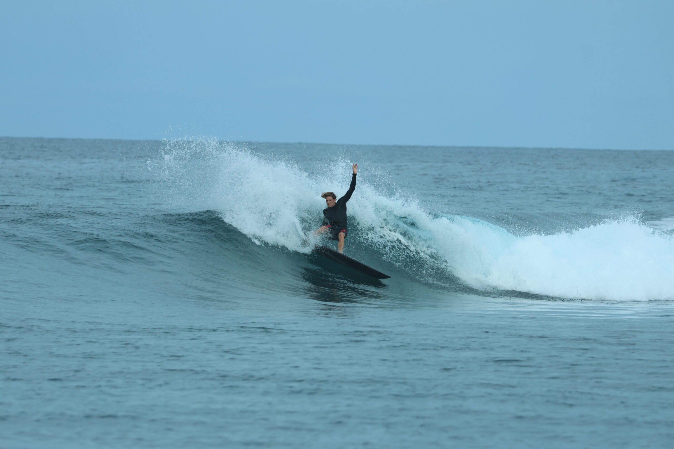Garrick Hugo surfing