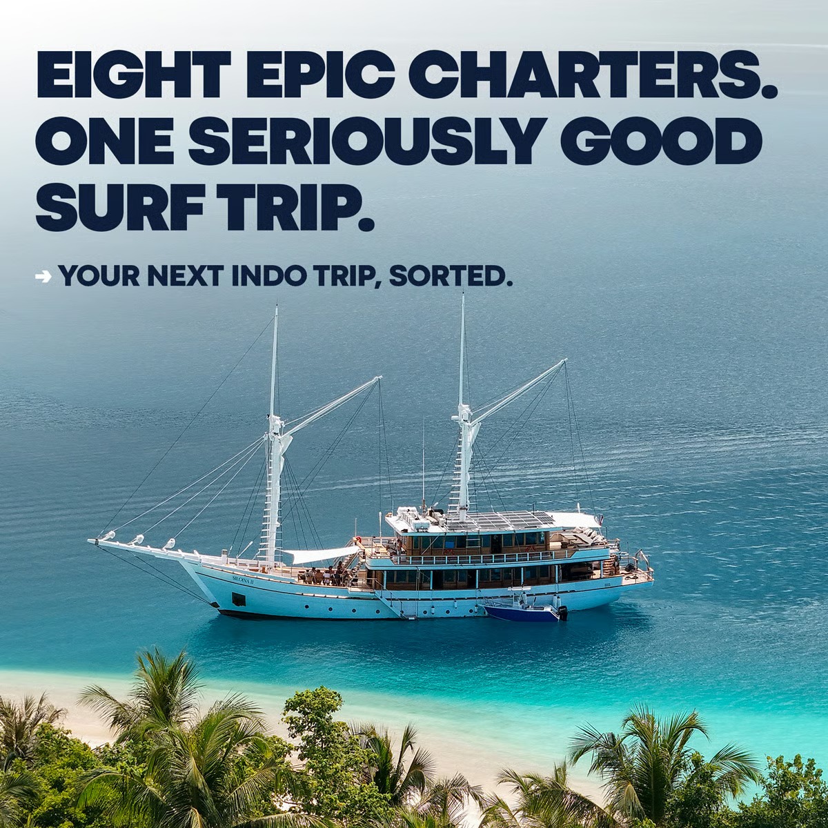 Indonesia surf charter boat trip